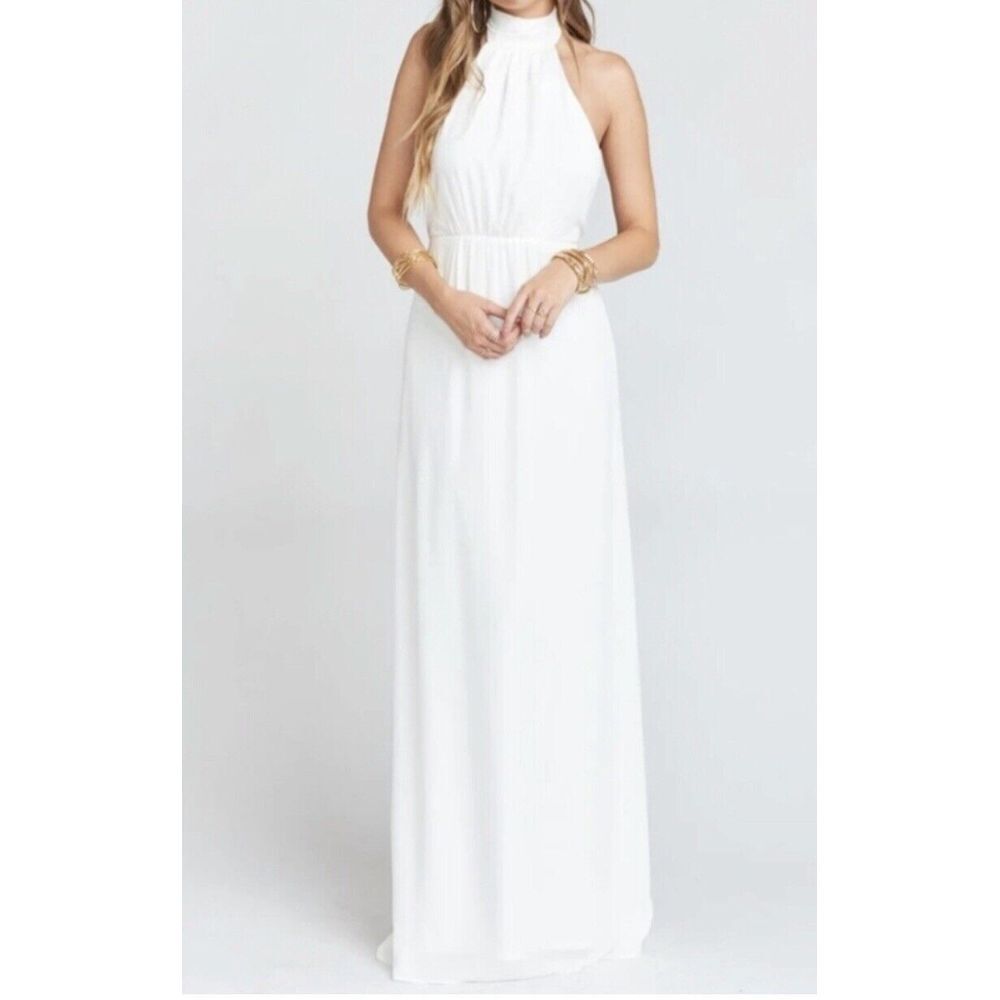Show Me Your MuMu Dress S White Collette Collar Wedding Cocktail NEW